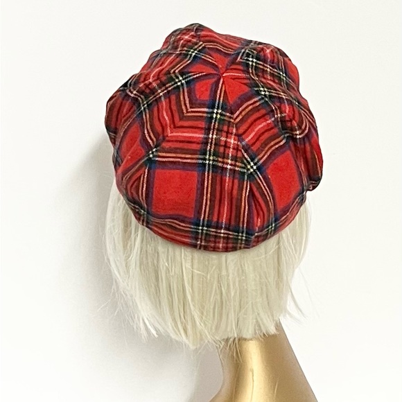 Tartan Plaid Beret Hat - Picture 2 of 3